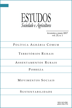 					View Vol. 25 No. 1: Estudos Sociedade e Agricultura (fevereiro a maio de 2017)
				